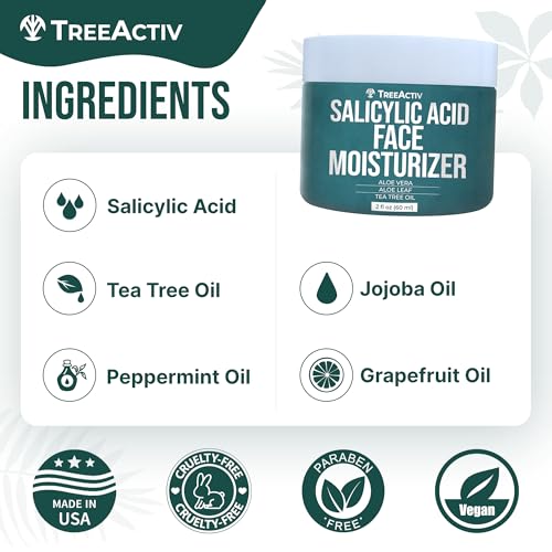 TreeActiv Acne Eliminating Face Cream for Sensitive Skin - 2 fl oz
