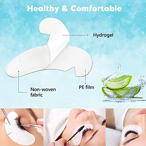 C. ARTIST 100 Pairs V-Shaped Eyelash Extension Under Eye Gel Pads Kit with Collagen & Aloe Vera, Professional Lash Supplies