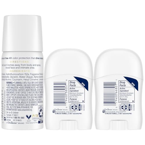 Dove Women's Travel Deodorant Set - Mini Spray & Sticks