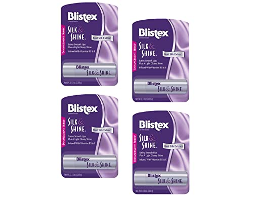 Blistex Silk & Shine Lip Moisturizer - Pack of 4, 0.13 oz