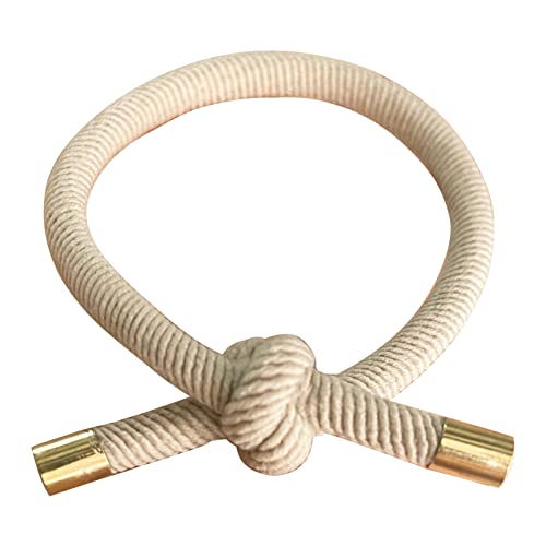 UDeBe Hair SlideProof Knot Hair Ties Bracelet Set - 10 Counts in Beige, Khaki, Coffee, Dark Coffee, Black