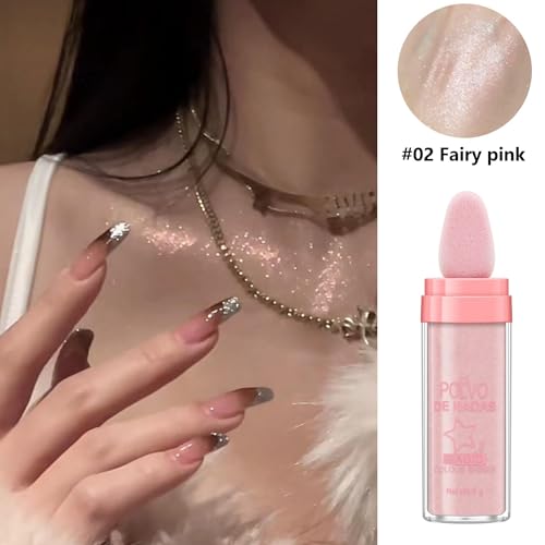 URQT 3 Color Fairy Dust Highlighter Powder Trio - Full Body Sparkle Glow (1 Ounce Each Pack of 3)