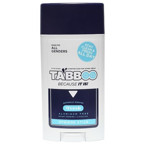Tabboo All-Natural Hygiene Stick - Aluminum-Free Body Balm for Friction, Dry Skin & Freshness (Fresh) 2.65 oz
