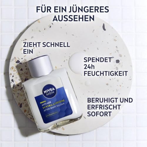 Nivea Men Anti-Age Hyaluronic After Shave Balm 100ml - Soothes & Moisturizes Skin