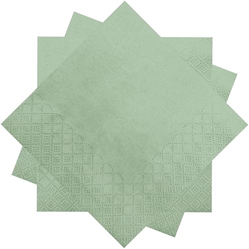 Sage Green Cocktail Napkins, 300 Count 2-Ply Disposable Napkins