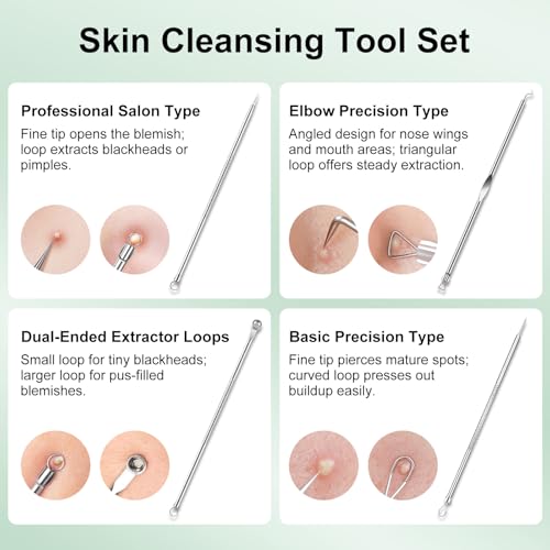 3-in-1 Blackhead Remover Tools Set with Silicone Brush