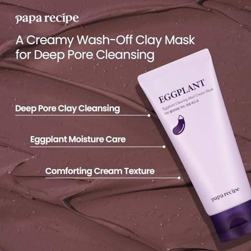 Papa Recipe Eggplant Mud Cream Mask for Pore Clearing & Hydration - 1 Piece