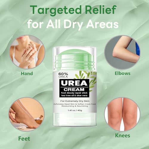 60% Urea Cream Stick for Cracked Heels & Calluses – Tea Tree Oil & Aloe Vera