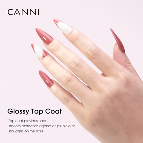 CANNI 2PCS Matte & Glossy Gel Top Coat Set - 9ml No Wipe