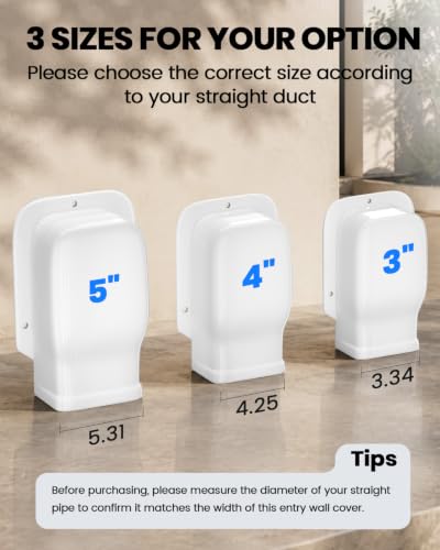 5" Mini Split Wall Cover Kit - Decorative PVC Line Set Cover