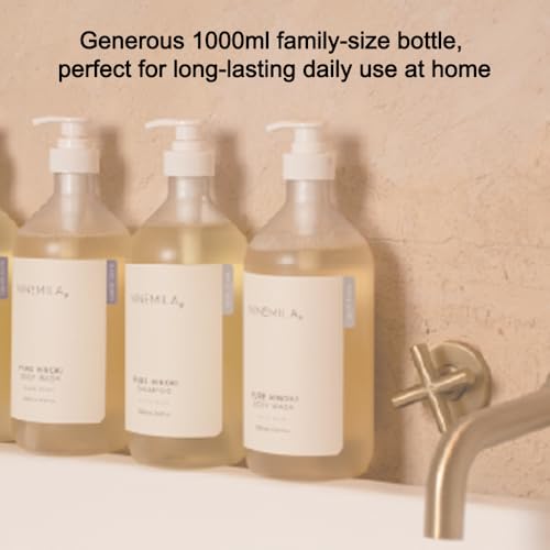 NINEMILA Hinoki Body Wash, White Musk, 1000ml Family Size Cleanser