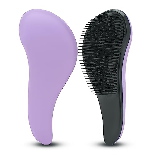 Gentle Wet Dry Detangling Hair Brush - Purple