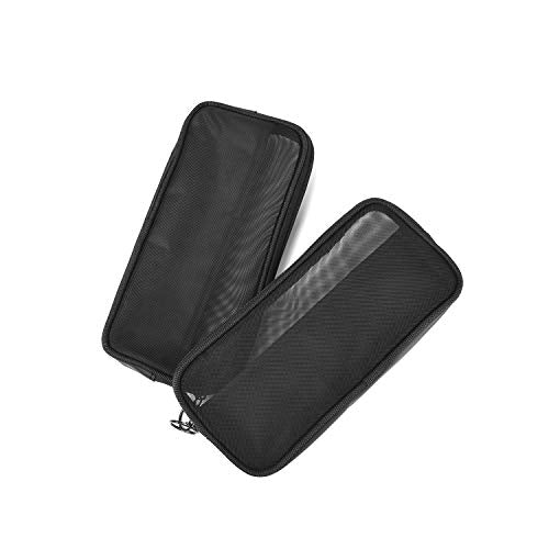 Patu Medium Mesh Travel Toiletry Bag Set of 2 - Black