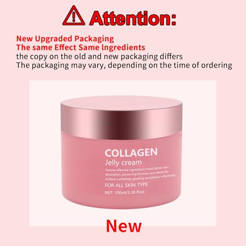 Collagen Jelly Cream with Niacinamide - Hydrating & Firming for All Skin Types (3.38 Fl.Oz)