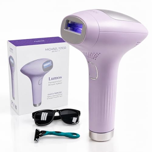 MICHAEL TODD BEAUTY - LUMOS Laser IPL Hair Removal Device for Women and Men, 50¡ÆF CoolMax Technology, 999,999 Flashes, 3 in 1 with Skin Sensor for Nearly Painless, Permanent Hair Removal