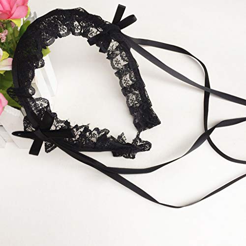 Women’s Ruffled Lace Headband - Steampunk Japanese Style Hair Accessory