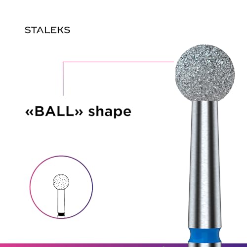 Staleks PRO Diamond Nail Drill Bit - 4mm Ball, Medium Grit 120