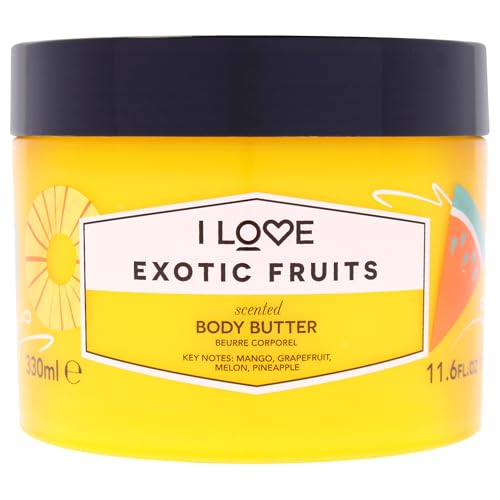 I LOVE Exotic Fruit Scented Body Butter with Shea Butter & Vitamin E, 10.1 oz