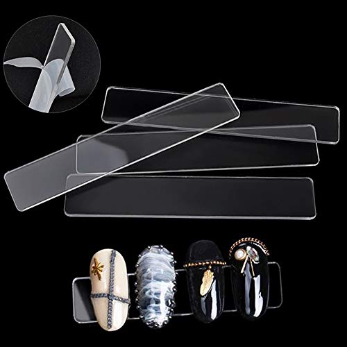 Transparent Acrylic Nail Art Display Holder with 50 Stands & Double Sided Tape