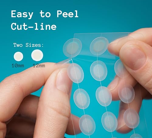 Anva Acne Patches - Hydrocolloid Pimple Dots, 81 Count (10mm & 12mm)