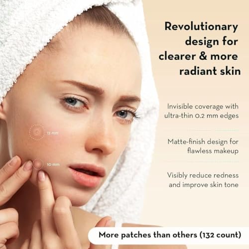 LE GUSHE 132 Dots Korean Pimple Patches - Hydrocolloid Acne Treatment with Tea Tree Oil