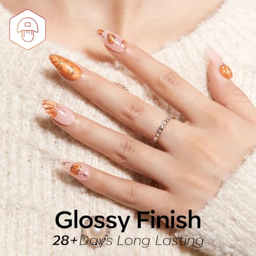 Modelones Fall Cat Eye Gel Nail Polish Set - 6 HEMA-Free Shimmer Colors
