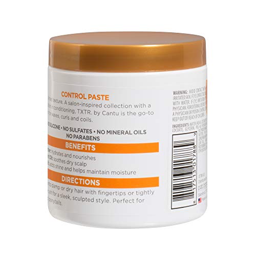 Cantu TXTR Sleek Shine Sculpt Control Paste - Shea Butter Hair Styling, 6oz