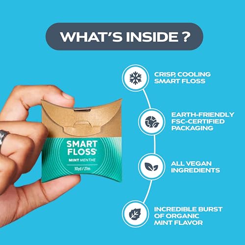 drTung's Smart Floss Mint 90ft Expanding Dental Floss Pack of 2