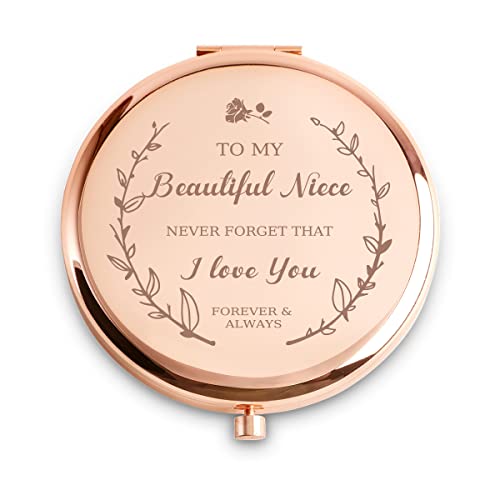 Personalized Compact Mirror with Engraving, Small Makeup Mirror for Gift Giving