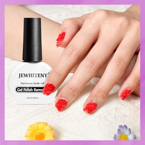 JEWHITENY Gel Nail Polish Remover - Fast & Easy 2x10ml Bottles for Home & Salon