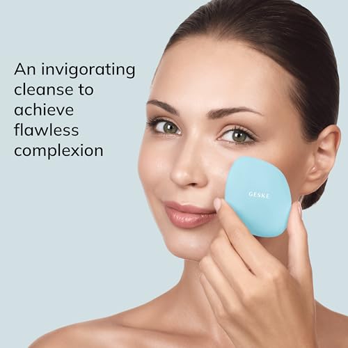 GESKE Turquoise 4-in-1 Smart Facial Cleansing Brush for Sensitive Skin