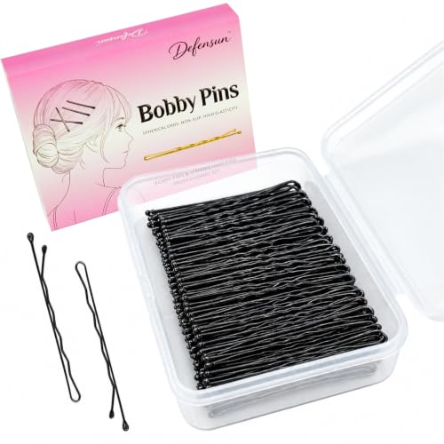 100 Pcs Black Bobby Pins - Non-Slip Hair Clips for All Hair Types