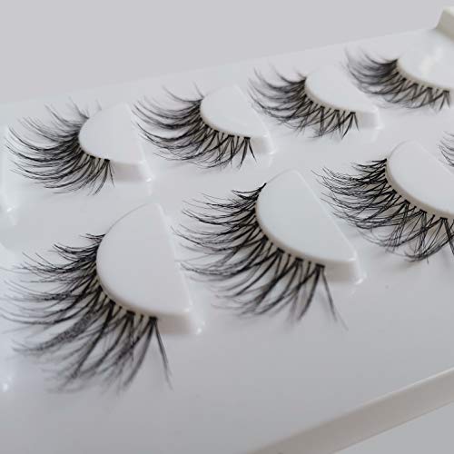 JOSALINAS Crisscross Wispy False Eyelashes - 5 Pairs Winter Glamour Lashes