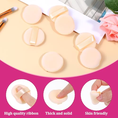12 PCS Mini Makeup Puffs - Soft Microfiber Powder Applicators