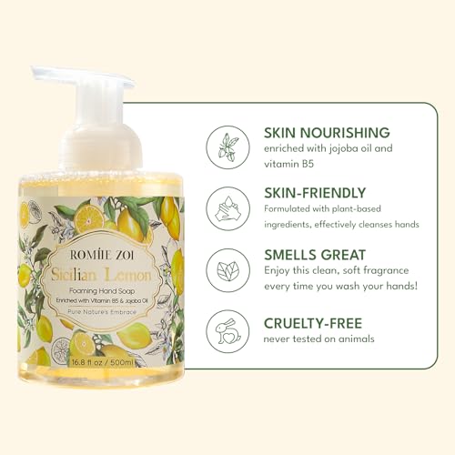 ROMIIE ZOI Foaming Hand Soap with Gift Box - Sicilian Lemon, 500ml