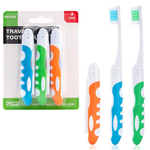 Portable Folding Toothbrush - Travel & Camping 3-Pack
