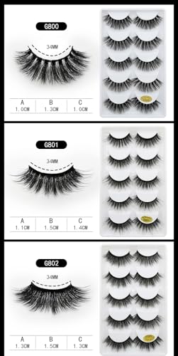 Vayator G809 3D Mink Lashes - 10 Pairs Natural Dramatic Volume