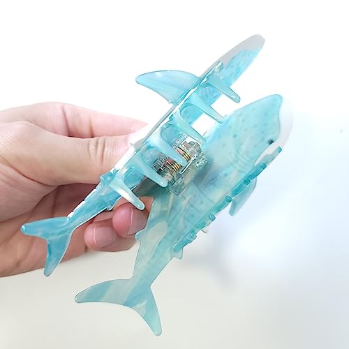 Cyan Acetate Shark Claw Clip for Women - Durable Hair Accessory