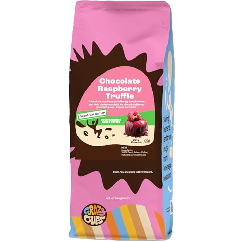 Crazy Cups Decaf Chocolate Raspberry Ground Coffee, 10 oz
