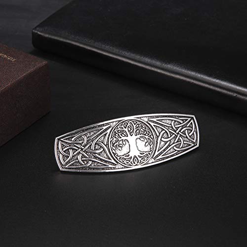TEAMEER Vintage Celtic Knot Hair Clip - Elegant Metal Barrettes for Women
