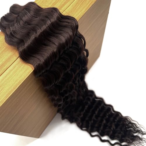UPruyo Wavy Crochet Hair 24 Inch Brown Boho Curly Braiding Hair Pack of 2