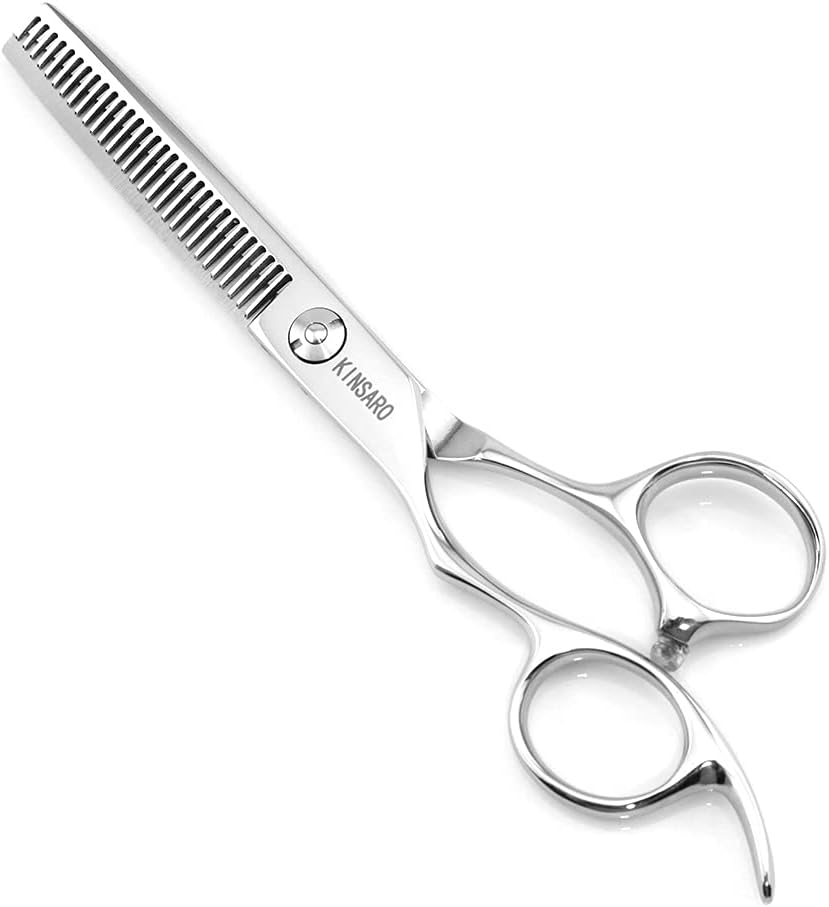 Professional Hair Cutting Scissors - 5.5" Barber Shears with 440C Convex Blades | Silvery Finish for Home or Salon Use