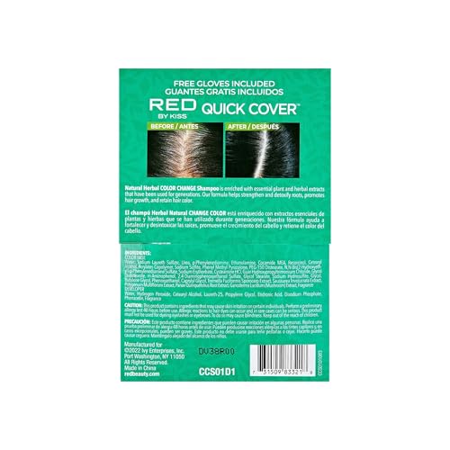 Red by Kiss Color Change Shampoo – Permanent Hair Color, 3 Pack