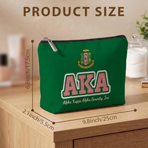 Compact Makeup Bag for Travel - Aesthetic Toiletry Pouch, 9.8x7 Inch