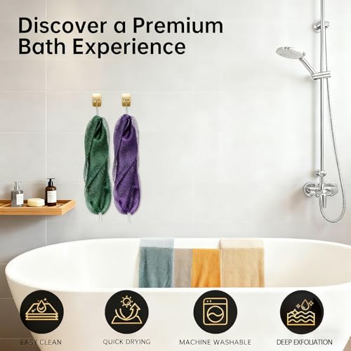 Authentic African Net Sponge Set - Exfoliating Bath Scrubber for All Skin Types