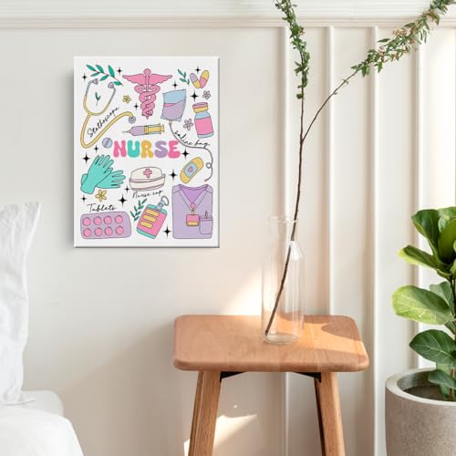 Nurse Appreciation Canvas Wall Art - Framed Gift for Nurses