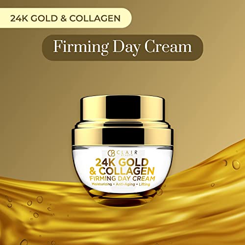 Clear Beauty 24K Gold & Collagen Face Moisturizer - Anti-Aging Duo Pack
