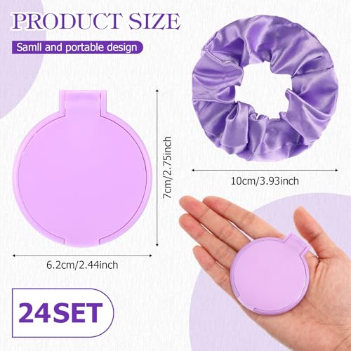 Norme 48-Pc Purple Makeup Mirror & Scrunchies Gift Set