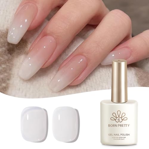 Born Pretty Milky White Gel Polish - 15ml Long-Lasting Nail Color