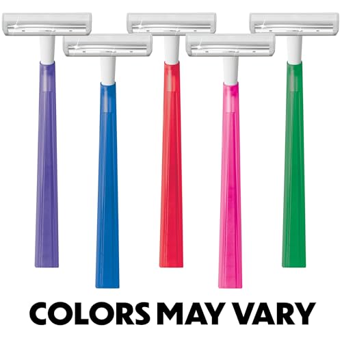 BIC Silky Touch Disposable Razors for Women - 2 Blades, 40 Count Pack (Travel Covers) - Brand New